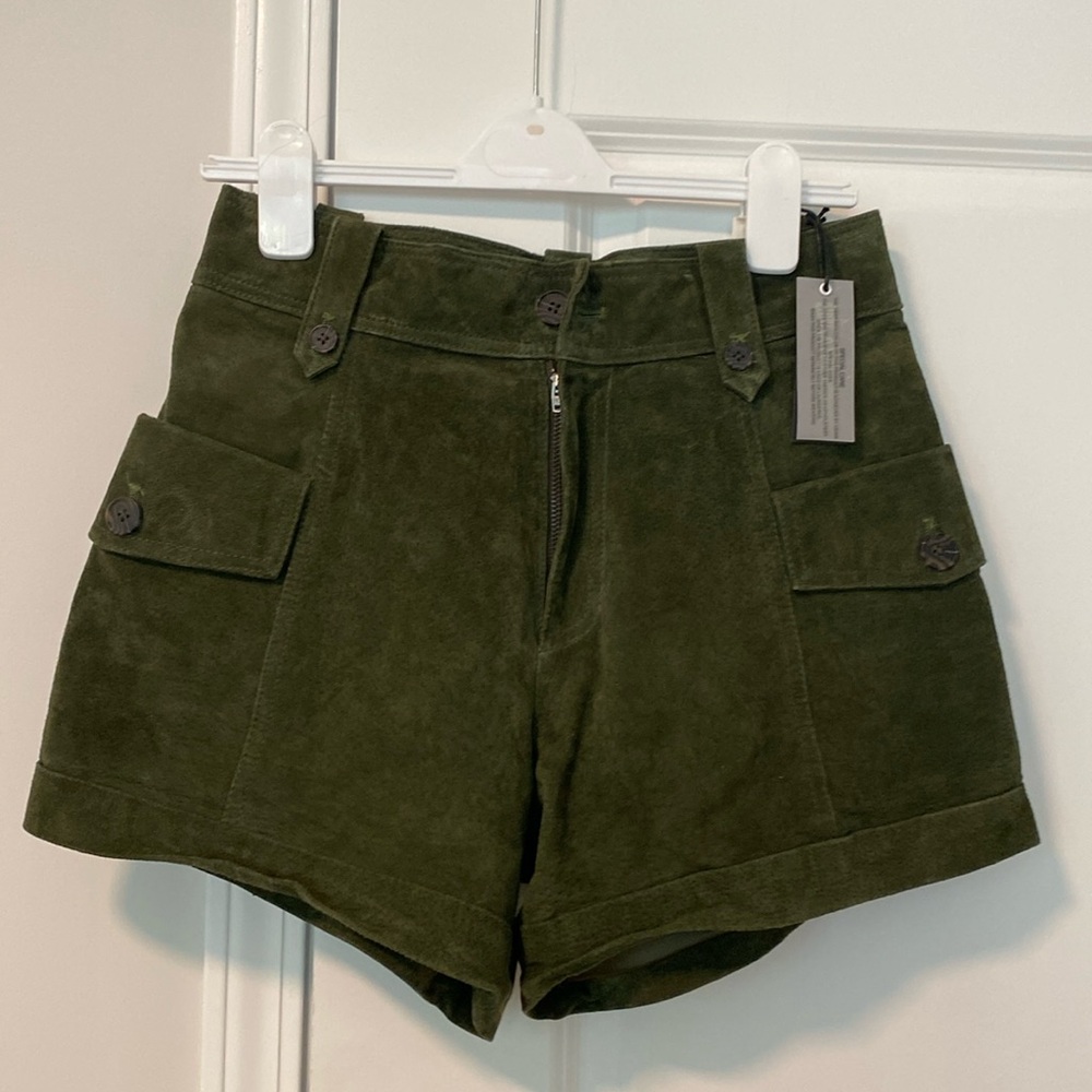 Blank NYC Leather Shorts